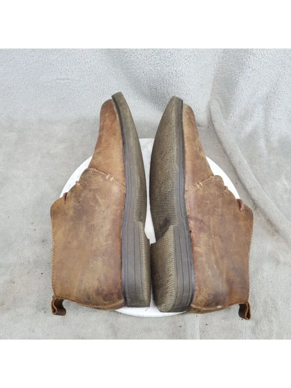 Target Shoes Mens Size 11 Brown Leather Lace Up Chukka Boots *Read*